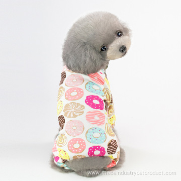 Various patterns cotton pet four-legged clothes dog shirt